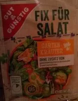 Mängden socker i Fix für Salat Gartenkräuter