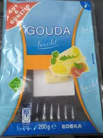 Mängden socker i Gouda leicht in Scheiben