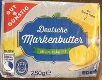 Mängden socker i Deutsche Markenbutter