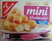 Mängden socker i Windbeutel