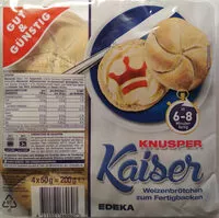 Mängden socker i Brötchen: Knusper Kaiser
