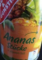 Mängden socker i Ananas Stücke