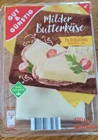 Mängden socker i Milder Butterkäse in Scheiben