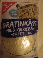 Mängden socker i Gratinkäse mild gerieben 200g