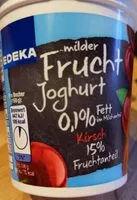 Mängden socker i milder Frucht Joghurt Kirsch