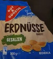 Mängden socker i Erdnüsse geröstet gesalzen