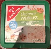 Mängden socker i Eiscreme Walnuss