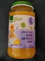 Mängden socker i Menü mit Fleisch Kürbis mit Reis & Huhn