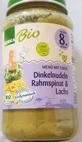 Mängden socker i Dinkelnudeln Rahmspinat Lachs