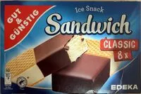 Mängden socker i Sandwich Classic Ice Snack
