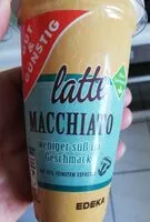 Mängden socker i Latte Macchiato, weniger süß