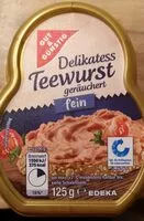 Mängden socker i Delikatess Teewurst fein