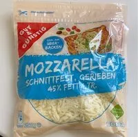 Mängden socker i Mozzarella Schnittfest Gerieben