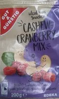 Mängden socker i Cashew-Cranberry-Mix