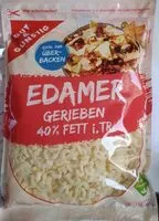 Mängden socker i Edamer gerieben