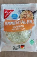 Mängden socker i Emmentaler geriebenen