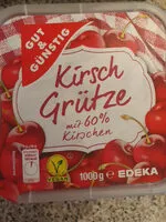 Mängden socker i Kirsch Grütze / 60 % Kirschen