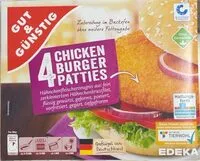 Mängden socker i 4 Chicken burger patties