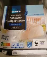 Mängden socker i Atlantische kabeljau filetportionen