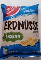Mängden socker i Erdnüsse gesalzen