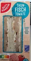 Mängden socker i Thunfisch Tomate Sandwich