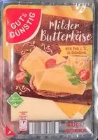 Mängden socker i Milder Butterkäse