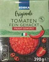 Mängden socker i Tomaten fein gehackt