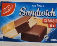 Mängden socker i Ice snack sandwich