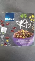 Mängden socker i Snack This Kidney Bohnen mit Mais