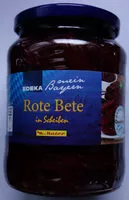 Mängden socker i Rote Bete in Scheiben