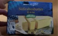 Mängden socker i Butter  Süßrahm