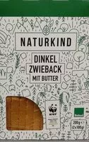 Mängden socker i Dinkel Zwieback mit Butter
