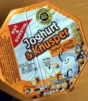 Mängden socker i Joghurt & Knusper Joghurt gesüßt & Müsli