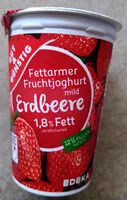 Mängden socker i Fettarmer Fruchtjoghurt Erdbeere 1,8% Fett