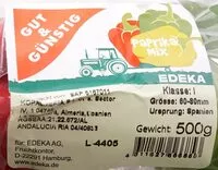 Mängden socker i Paprika Mix