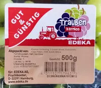 Mängden socker i Trauben kernlos