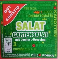 Mängden socker i Gartensalat, Mit Joghurt-dressing