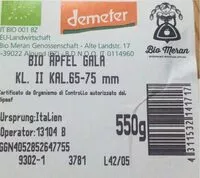 Mängden socker i Bio Apfel Gala