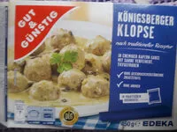 Mängden socker i Königsberger Klopse