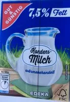 Mängden socker i Kondensmilch