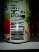 Mängden socker i Tomaten ganz und geschält