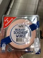 Mängden socker i Delicatessen Schinken Wurst