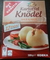 Mängden socker i Kartoffel Knödel halb & halb