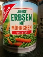 Mängden socker i Gemüse Junge Erbsen mit Möhrchen