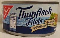 Mängden socker i Thunfisch Filets im eigenen Saft