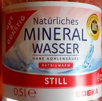 Mängden socker i Natürliches Mineralwasser ohne Kohlensäure
