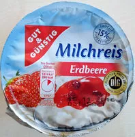 Mängden socker i Milchreis Erdbeere