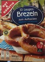 Mängden socker i 10 Laugenbrezeln zum Aufbacken