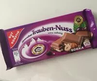 Mängden socker i Schokolade Trauben Nuss