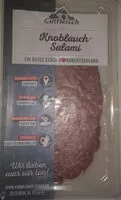 Mängden socker i Gutfleisch, knoblauch salami